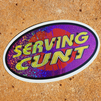 Serving cunt sticker
