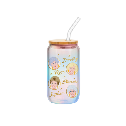 Golden Girls Iridescent & Foil 16oz Glass Tumbler