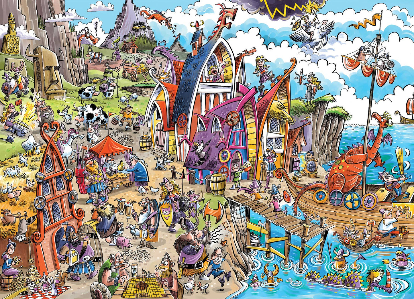 DoodleTown: Viking Village 1000pc puzzle