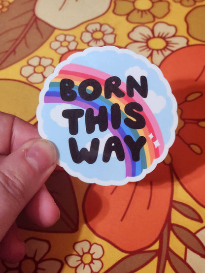 Born this way sticker: Holo dots