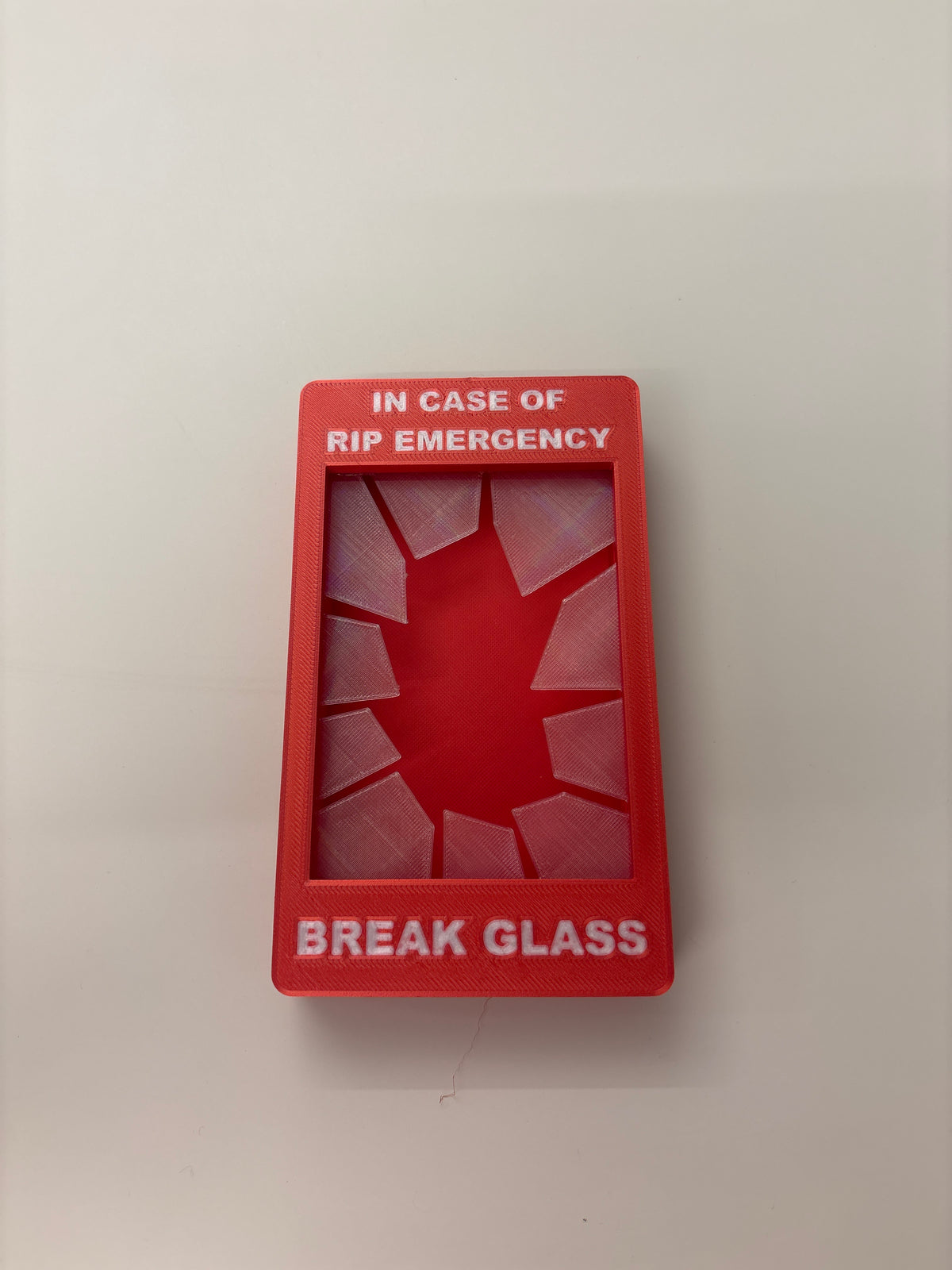 3D Break Glass in Case of Emergency - No pack