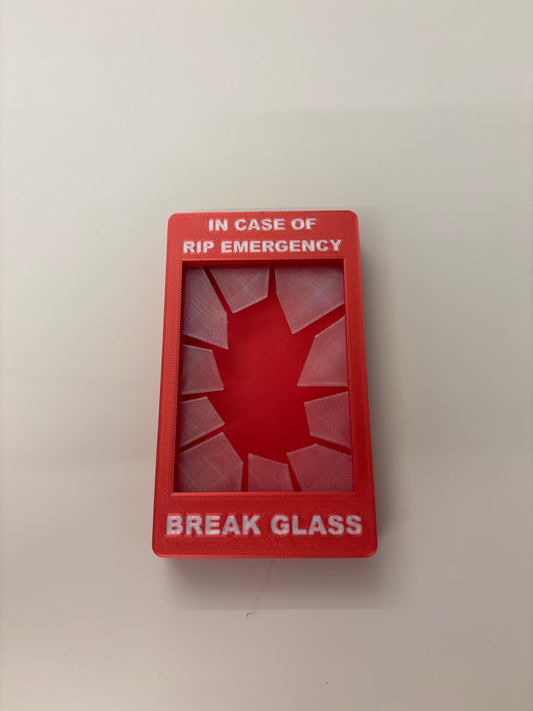 3D Break Glass in Case of Emergency - No pack