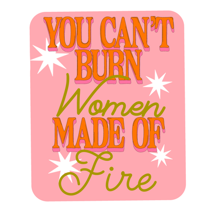 Women on fire sticker hydroflask planner