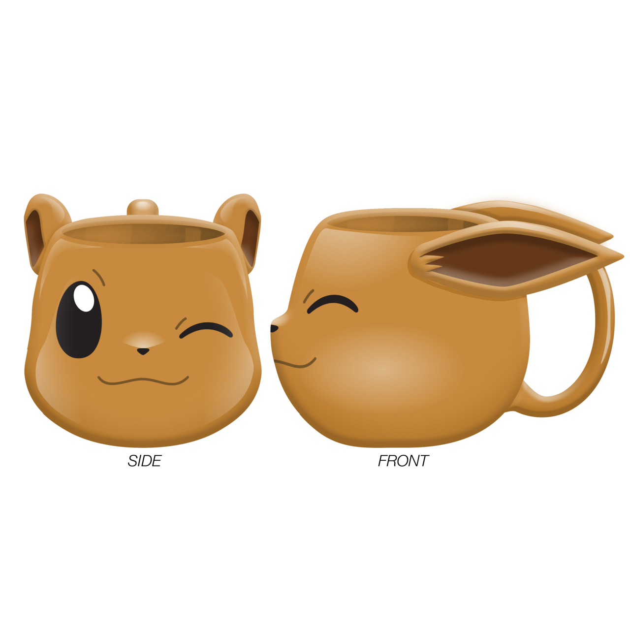 Pokemon Evee Head Wink Ceramic 3D Sculpted Mug