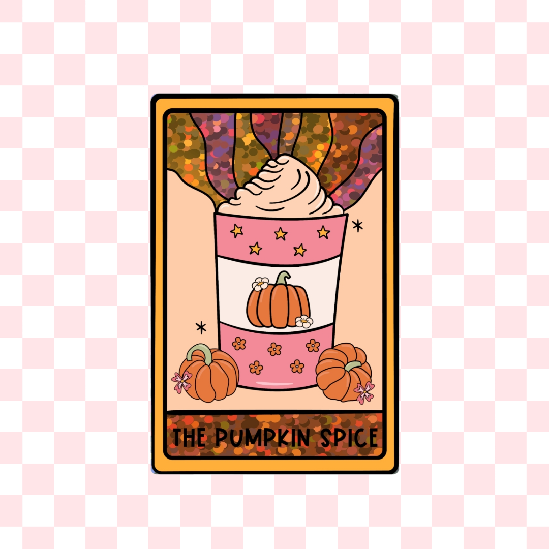 The pumpkin spice sticker: Holo dots