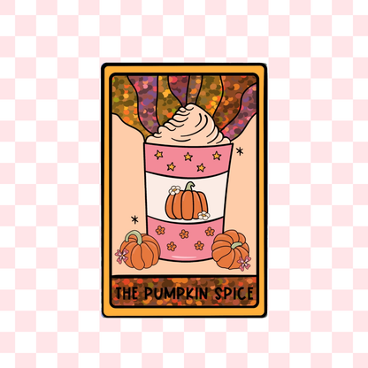 The pumpkin spice sticker: Holo dots
