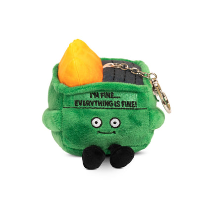 Punchkins - "I'm Fine. Everything Is Fine" Dumpster Fire Plush Bag Charm