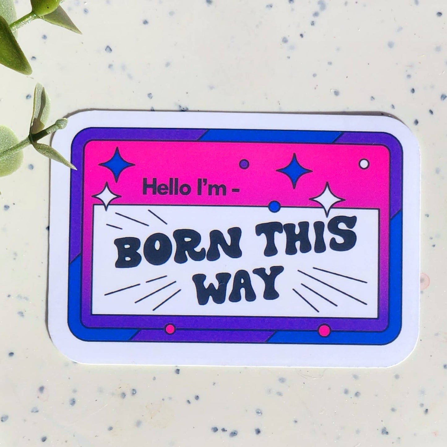 Born this way pride stickers
