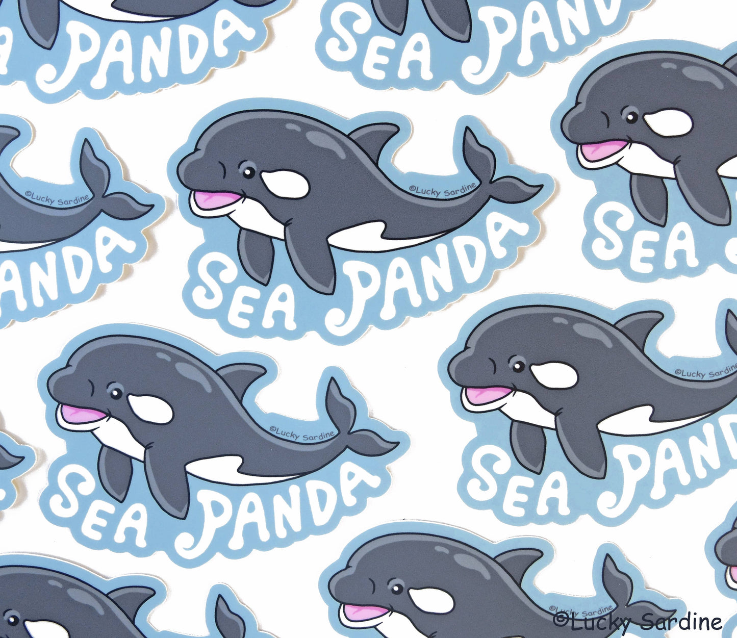 Sea Panda, Orca, Killer Whale Vinyl Sticker