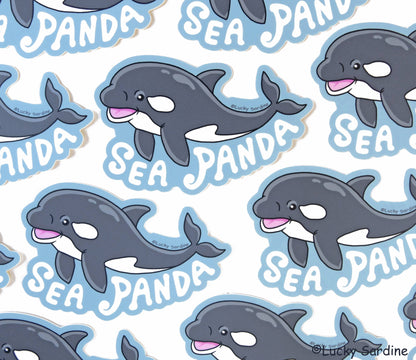 Sea Panda, Orca, Killer Whale Vinyl Sticker