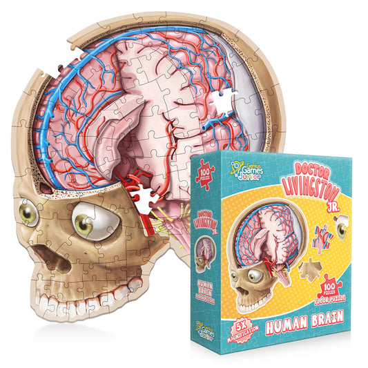 Human Brain KIDS Floor Puzzle- Dr. Livingston Jr. Anatomy 100pc Puzzle