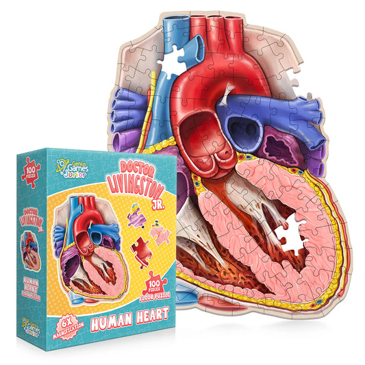 Human Heart KIDS Floor Puzzle- Dr. Livingston Jr. Anatomy 100pc Puzzle