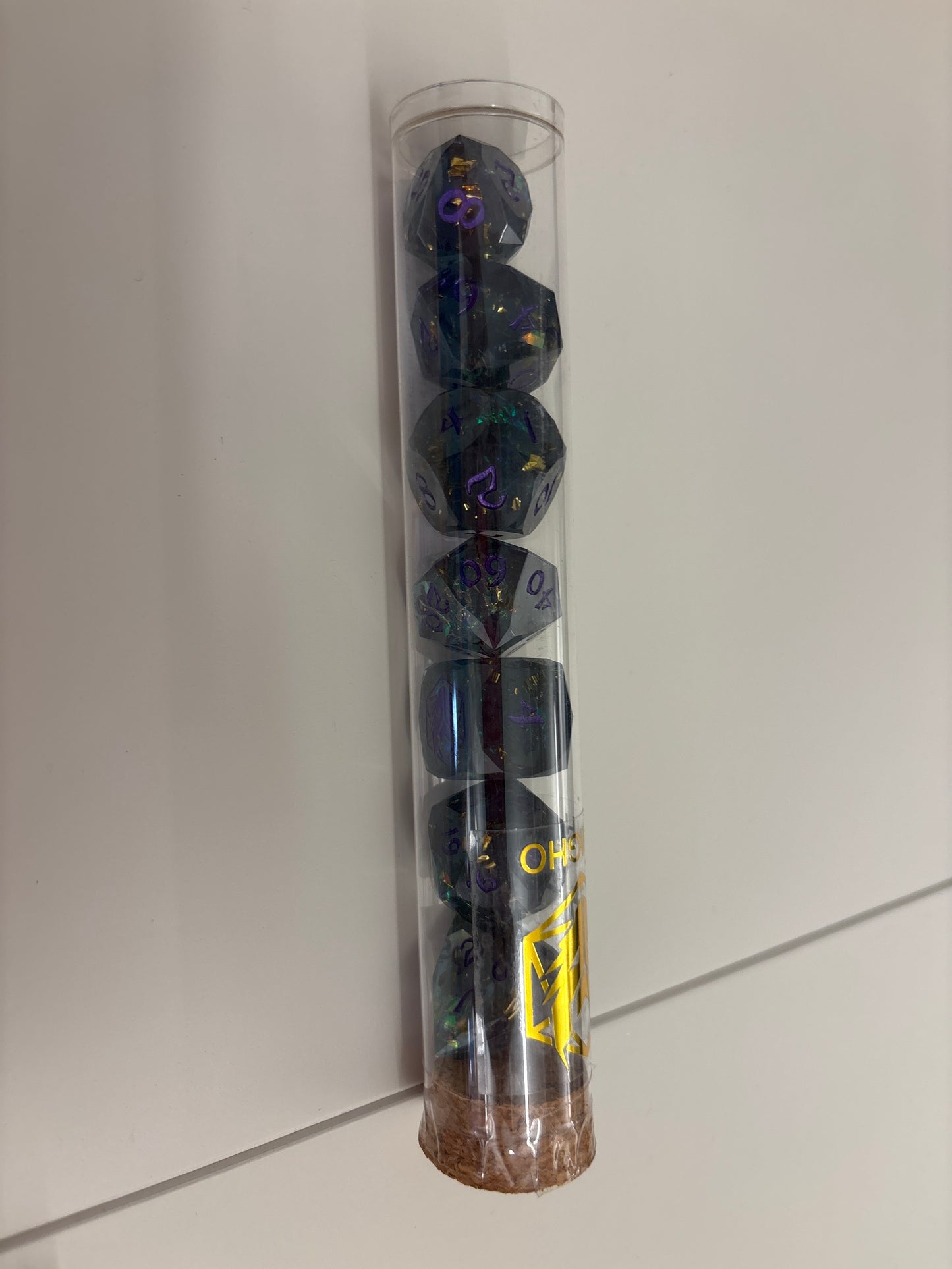 Captured Magic Luster Cut Dice Set - Starry Night Purple, Sharp Edged Resin