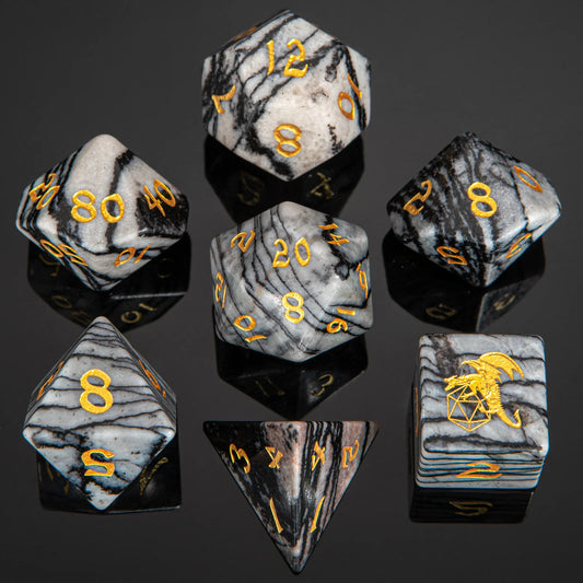 Dragon's Hoard Gem Stone Polyhedral Dice Set