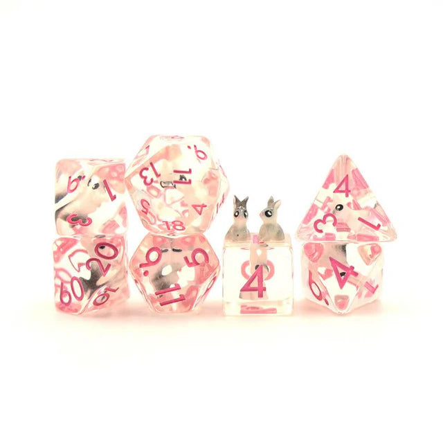 Backyard Bunny Dice Set - Resin Inclusion