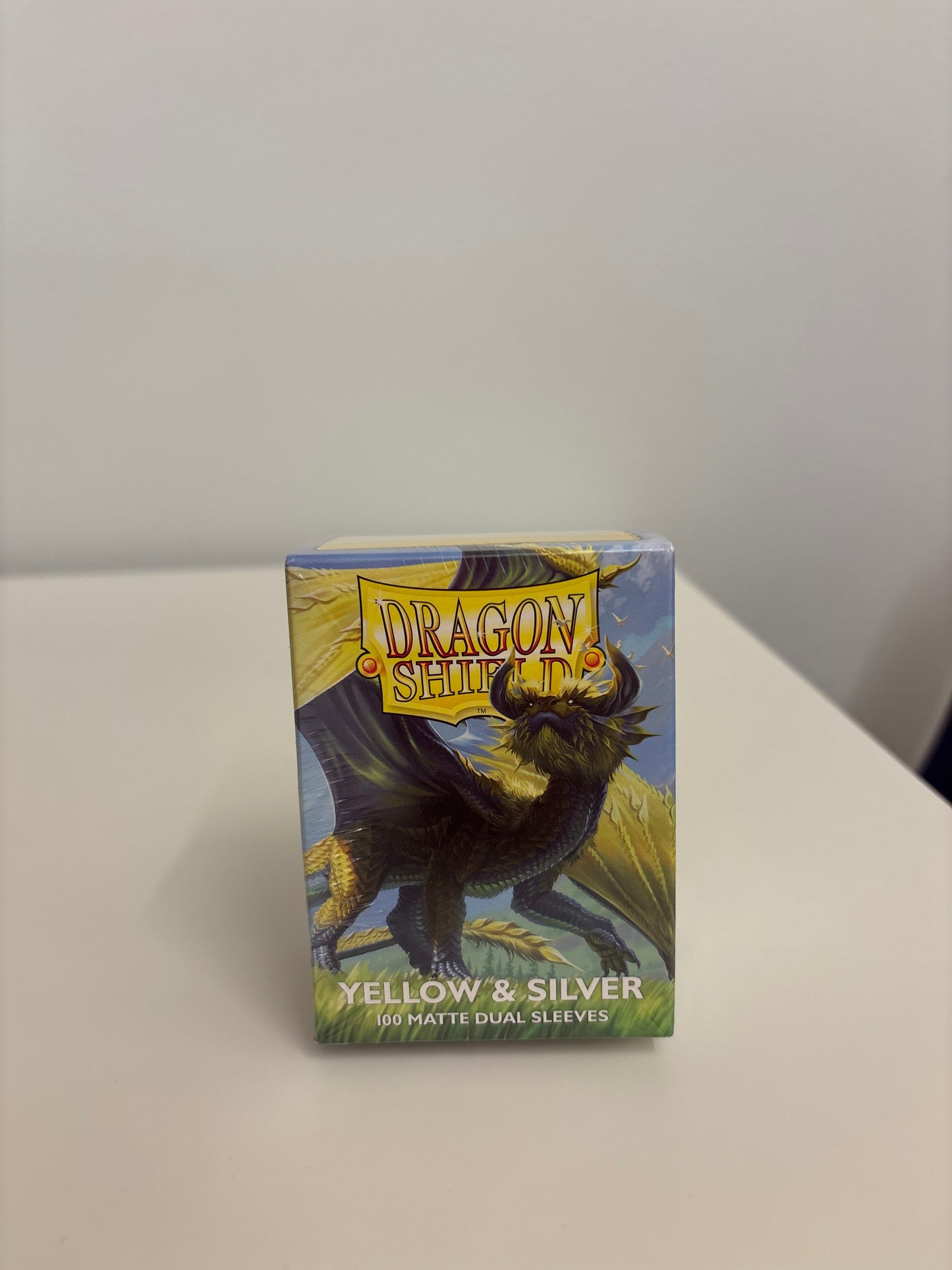 Dragon Shield Card Sleeves 100ct Yellow & Silver Matte