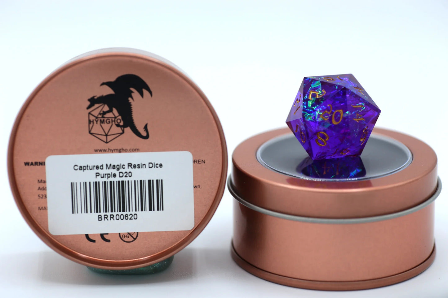 Captured Magic D20 - Purple, Resin