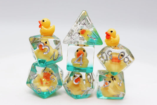 Rubber Duckie Dice Set - Resin Inclusion