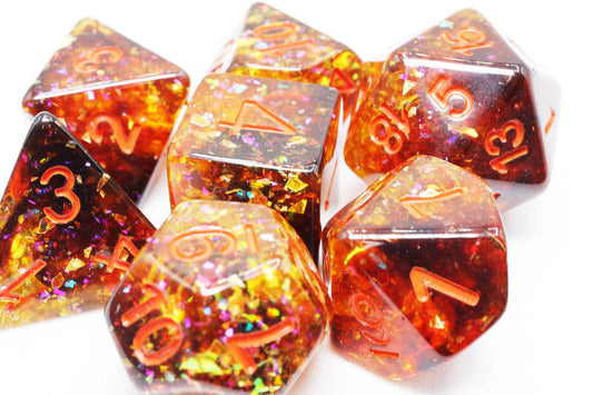 Pumpkin Light Dice Set - Resin