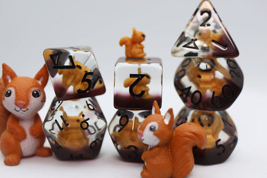 Squirrel Dice Set - Resin Inclusion