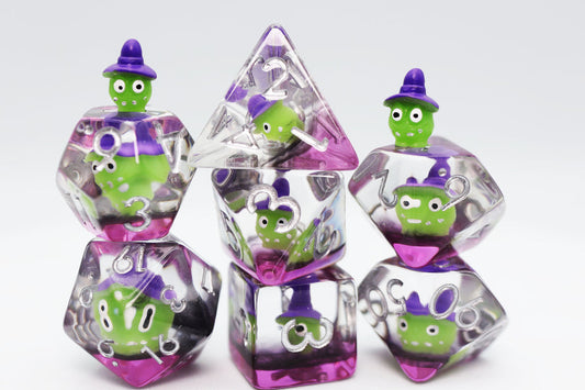 Wacky Witches Dice Set - Resin Inclusion