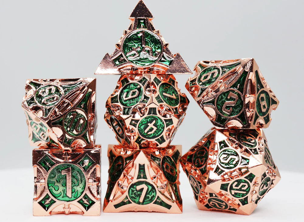 Quiver of Arrows Dice Set - Jungle Arrow - Metal RPG Dice Set