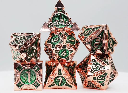 Quiver of Arrows Dice Set - Jungle Arrow - Metal RPG Dice Set