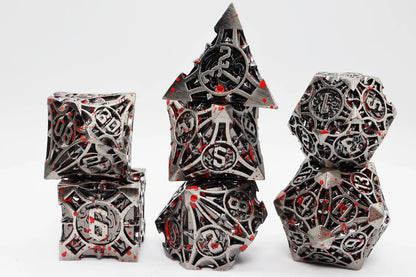 Quiver of Arrows Dice Set - Vampiric Arrow, Solid Metal