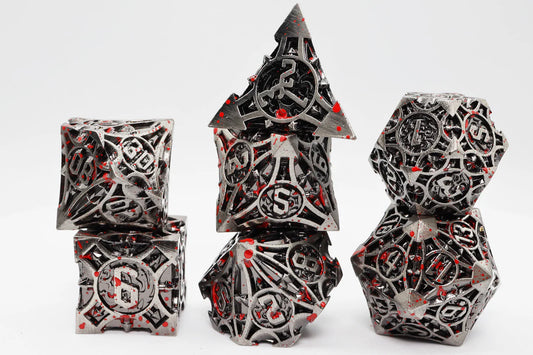 Quiver of Arrows Dice Set - Vampiric Arrow, Solid Metal