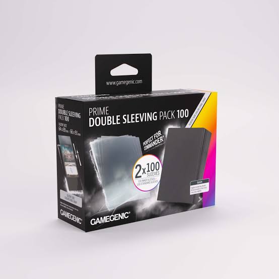 Gamegenic Boxed Prime Double Sleeves: Black 100ct