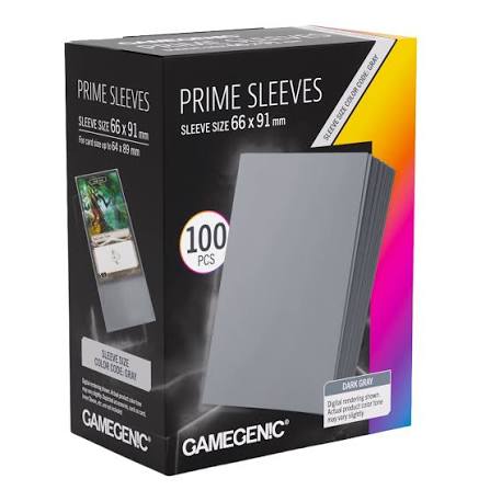 Gamegenic Boxed Prime Sleeves: Dark Gray 100 Count