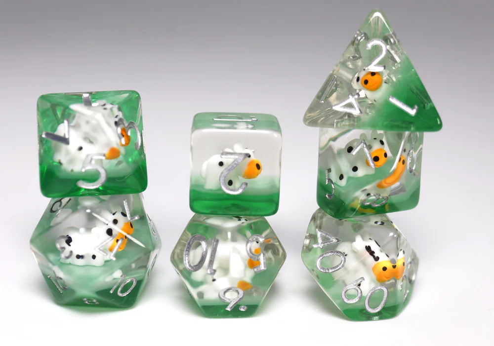 Grazing Cow RPG Dice Set