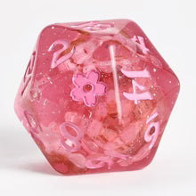 Wyrmforged Rollers Dice Set -  Pink Ink Sakura Blossom, Rounded Resin