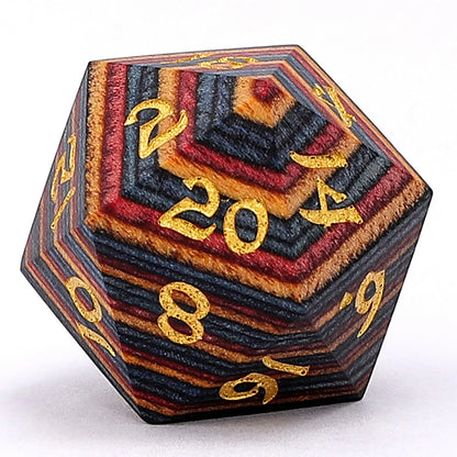 Dragon's Hoard Wooden Dice Set - Rainbow Wood