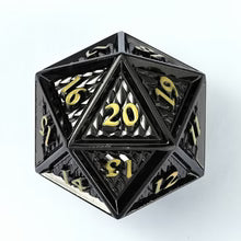 Hymgho 45mm Solid Metal Behemoth Spindown D20 - Gunmetal with Gold
