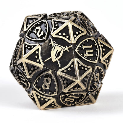 Solid Metal Fighter RPG Dice Set: Ancient Bronze