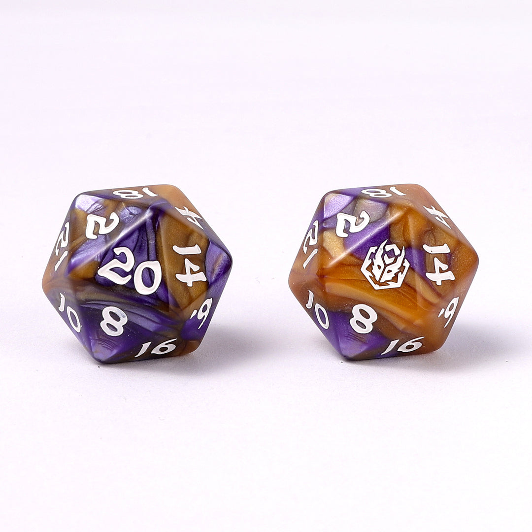Wyrmforged Rollers 8 Piece Dice Set - Magister Robes, Rounded Resin