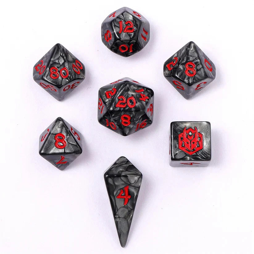 Mini Polymer RPG Dice Set- Iron Golem