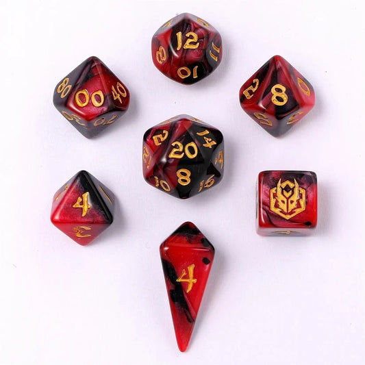 Mini Wyrmforged Rollers 8-piece Dice Set - Blood Pact