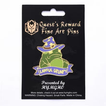 Alternative Alignments Enamel Pin - Lawful Grumpy Toad