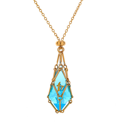 Mysticage Teardrop D4 Necklace - Gold Chain
