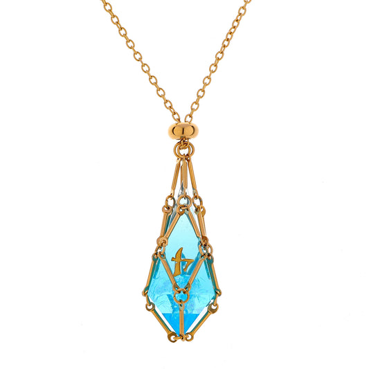 Mysticage Teardrop D4 Necklace - Gold Chain