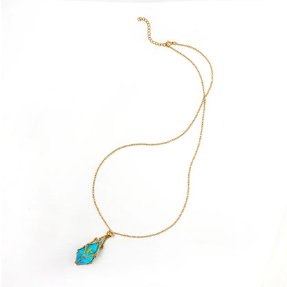 Mysticage Teardrop D4 Necklace - Gold Chain