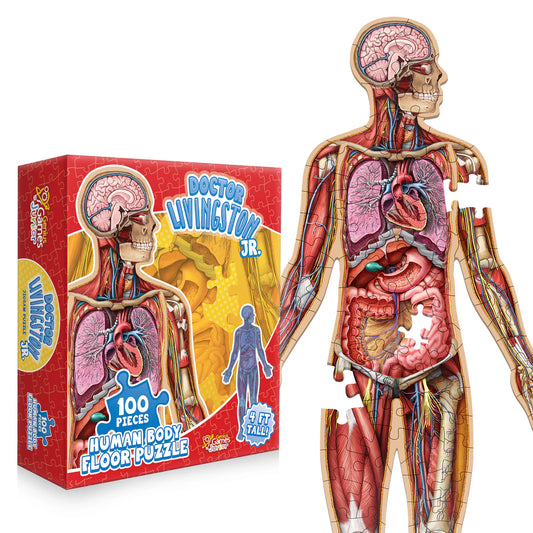 Human Body KIDS Floor Puzzle- Dr. Livingston Jr. Anatomy 100pc Puzzle