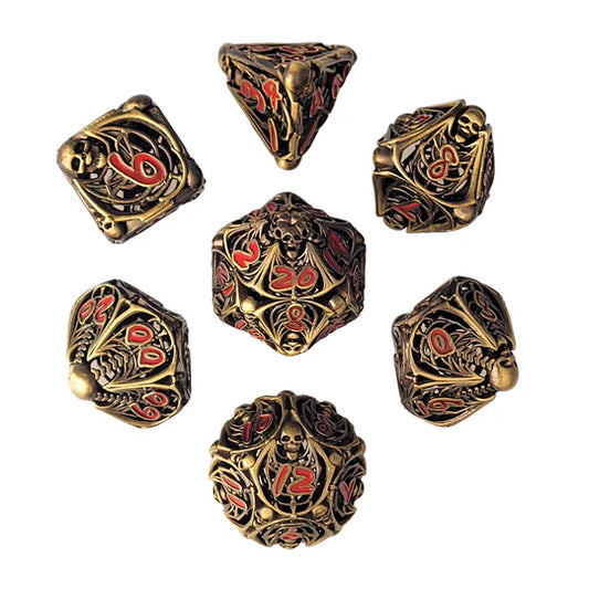 Lich's Fate Hollow RPG Metal Dice Set