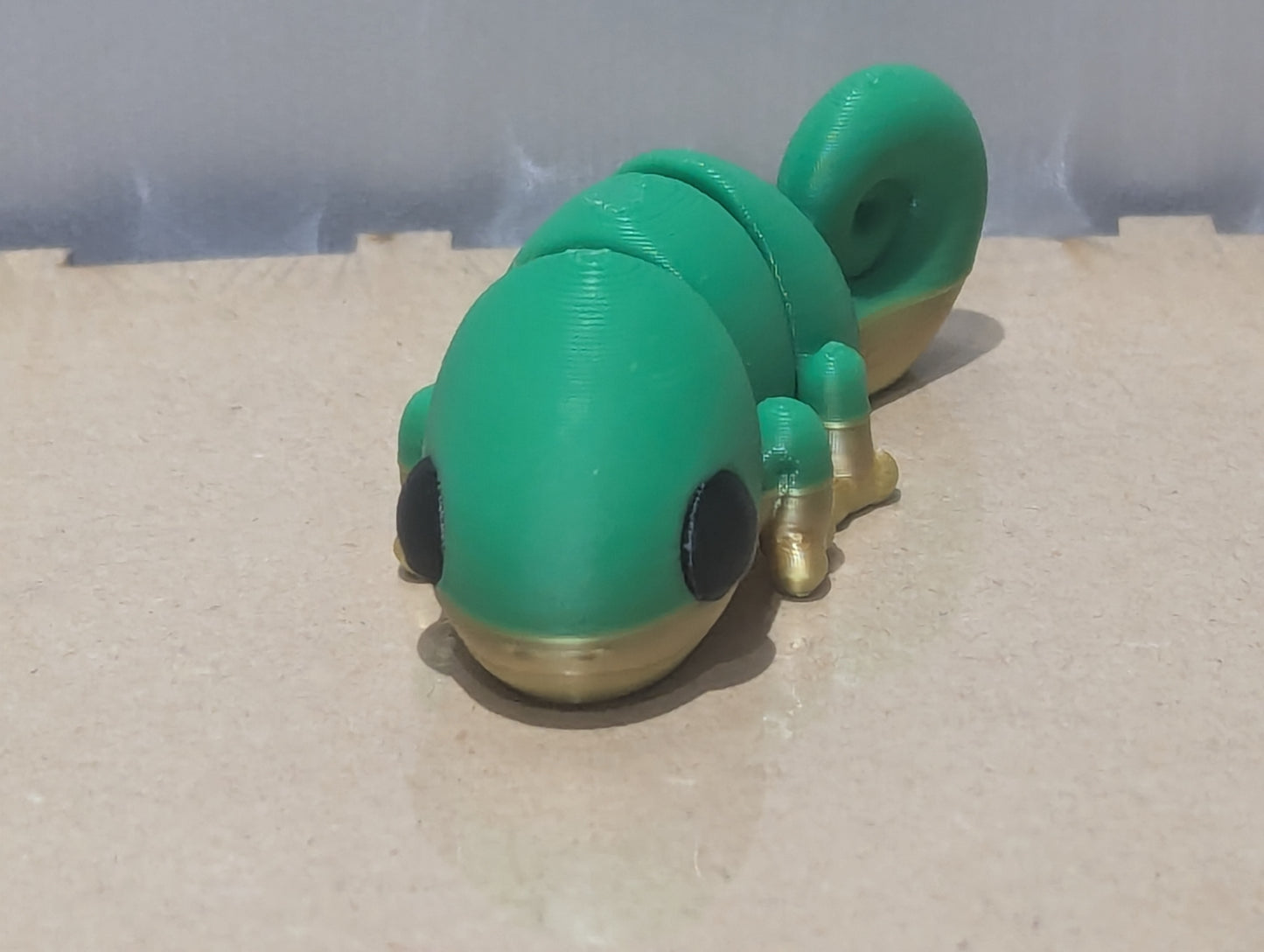 3D Mini Chameleon - Solid Green