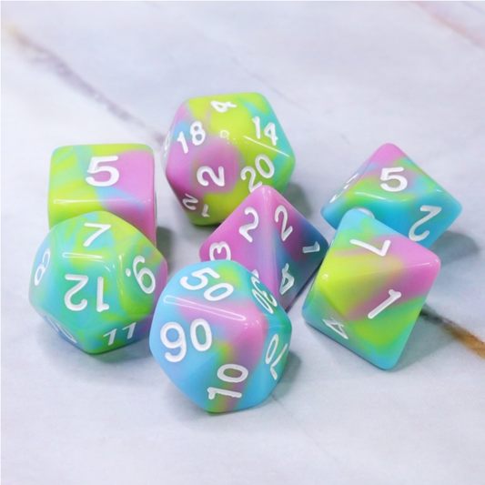 Pastel Punk Dice Set - Resin