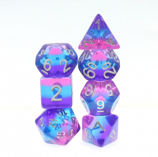 Purple Sky Dice Set - Resin