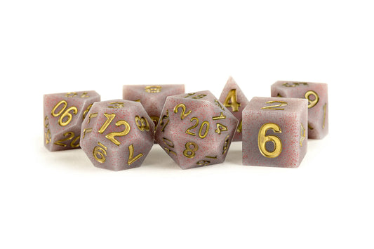 Volcanic Soot Dice Set - Sharp Edge Silicone Rubber