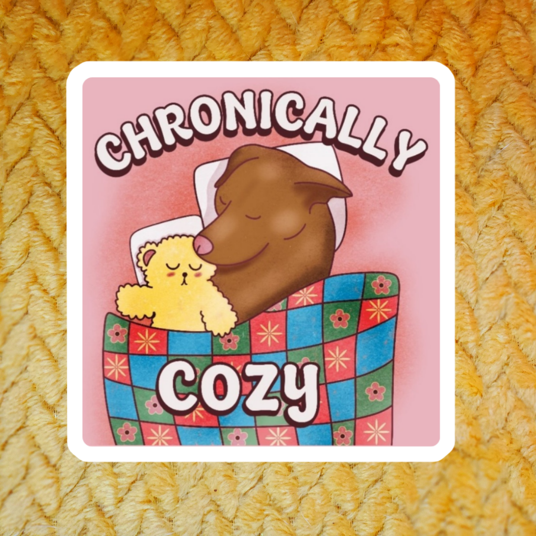 Chronically cozy sticker dogs hydroflask planner